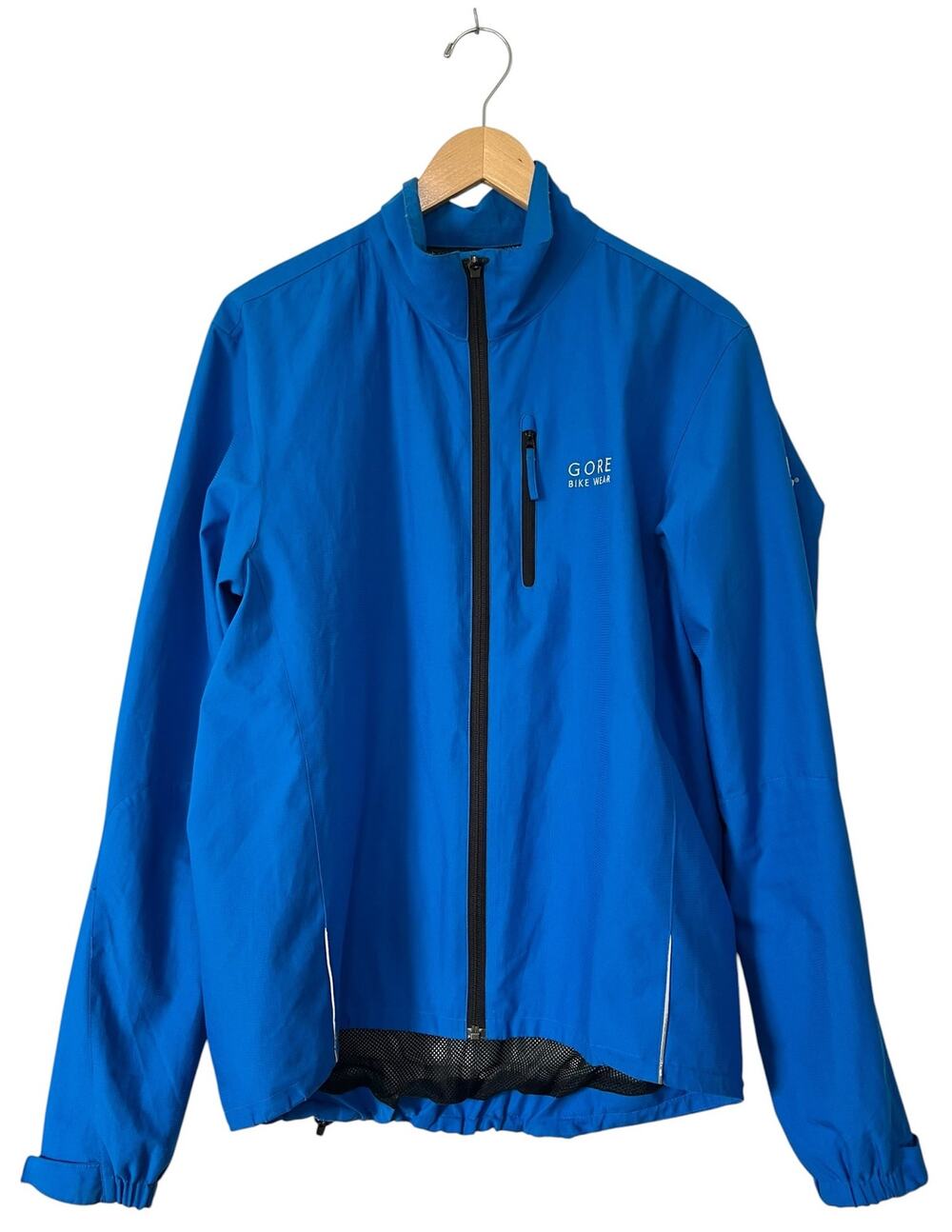 Gore Bike Wear Men’s M Windstopper Soft Shell Jacket Blue Full Zip Cycling